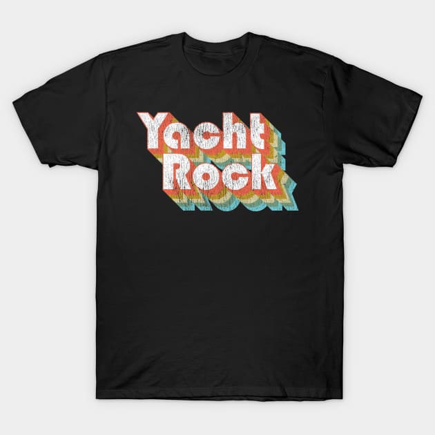 Vintage Fade Yacht Rock Party Boat Drinking Gift T-Shirt by Vector Deluxe